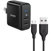 Sạc 2 Cổng Anker PowerPort 2 - 24W + Cáp Micro USB 0.9m