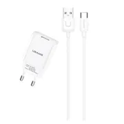 Bộ củ cáp sạc Usams T21 2.1A kèm cáp Lightning Bộ củ cáp sạc Usams T21 2.1A kèm cáp Lightning