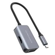 Cổng chuyển HyperDrive HDMI/VGA 4K60HZ 2 IN 1 USB-C HUD