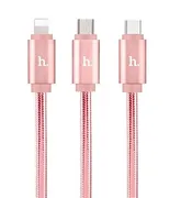 Cáp 3 đầu Hoco L12 (Lightning + Micro + Type-C)