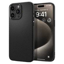 Ốp lưng Spigen Liquid Air iPhone 15 Pro Max Matte Black