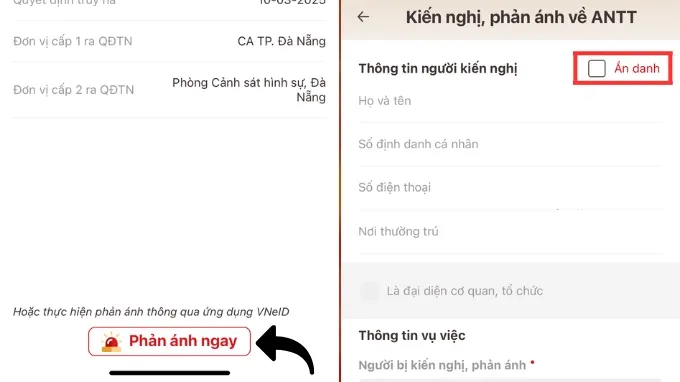 Cách tra cứu thông tin truy nã trên ứng dụng VNeID