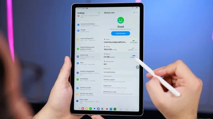 ram và rom của Samsung Galaxy Tab S10 FE Wifi